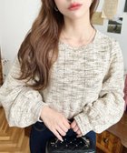 【モーメントプラス/moment+ / MEN】のカラーツイードボリュームスリーブプルオーバー ベージュ|ID: prp329100004756994 ipo3291000000034593888