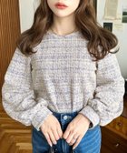 【モーメントプラス/moment+ / MEN】のカラーツイードボリュームスリーブプルオーバー ラベンダー|ID: prp329100004756994 ipo3291000000034593890