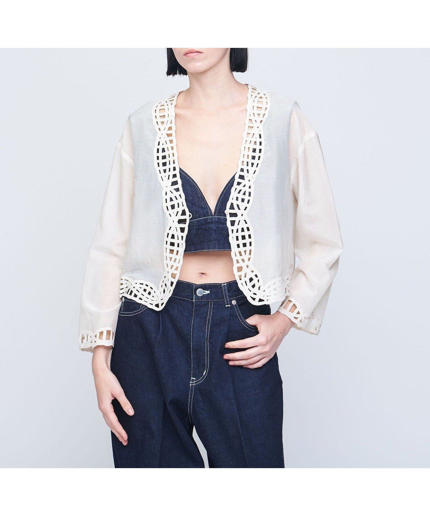 【ユナイテッドアローズ/UNITED ARROWS】のAEWEN MATOPH コード トリミング ジャケット インテリア・キッズ・メンズ・レディースファッション・服の通販 founy(ファニー)  ファッション Fashion レディースファッション Fashion for Women アウター Coat / Outerwear Collection レディースジャケット・軽アウター Jackets インナー Innerwear ショート Short, Short Length ジャケット Jacket, Outerwear スラックス Slacks, Dress Pants デニム Denim, Jeans Material トリミング Trimming, Decorative Edge ボックス Boxy, Box Shape ミックス Mix, Mixed Style アウトレット Outlet / Clearance おすすめ Recommended / Our Picks エレガント 上品 Elegant OFF WHITE|ID: prp329100004757040 ipo3291000000034412915