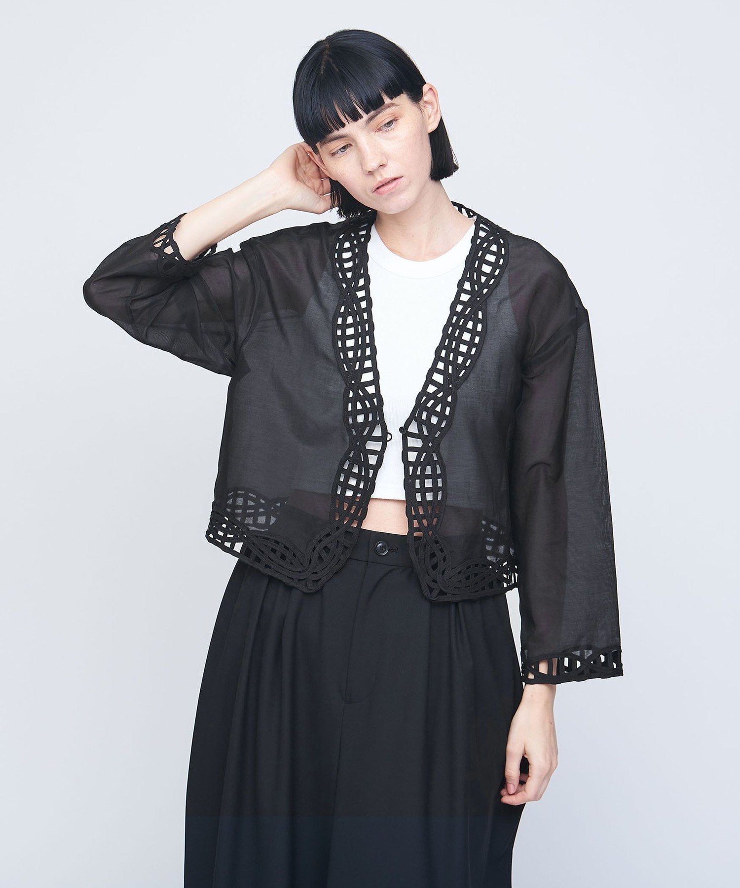 【ユナイテッドアローズ/UNITED ARROWS】のAEWEN MATOPH コード トリミング ジャケット インテリア・キッズ・メンズ・レディースファッション・服の通販 founy(ファニー)  ファッション Fashion レディースファッション Fashion for Women アウター Coat / Outerwear Collection レディースジャケット・軽アウター Jackets インナー Innerwear ショート Short, Short Length ジャケット Jacket, Outerwear スラックス Slacks, Dress Pants デニム Denim, Jeans Material トリミング Trimming, Decorative Edge ボックス Boxy, Box Shape ミックス Mix, Mixed Style アウトレット Outlet / Clearance おすすめ Recommended / Our Picks エレガント 上品 Elegant BLACK|ID: prp329100004757040 ipo3291000000034412916