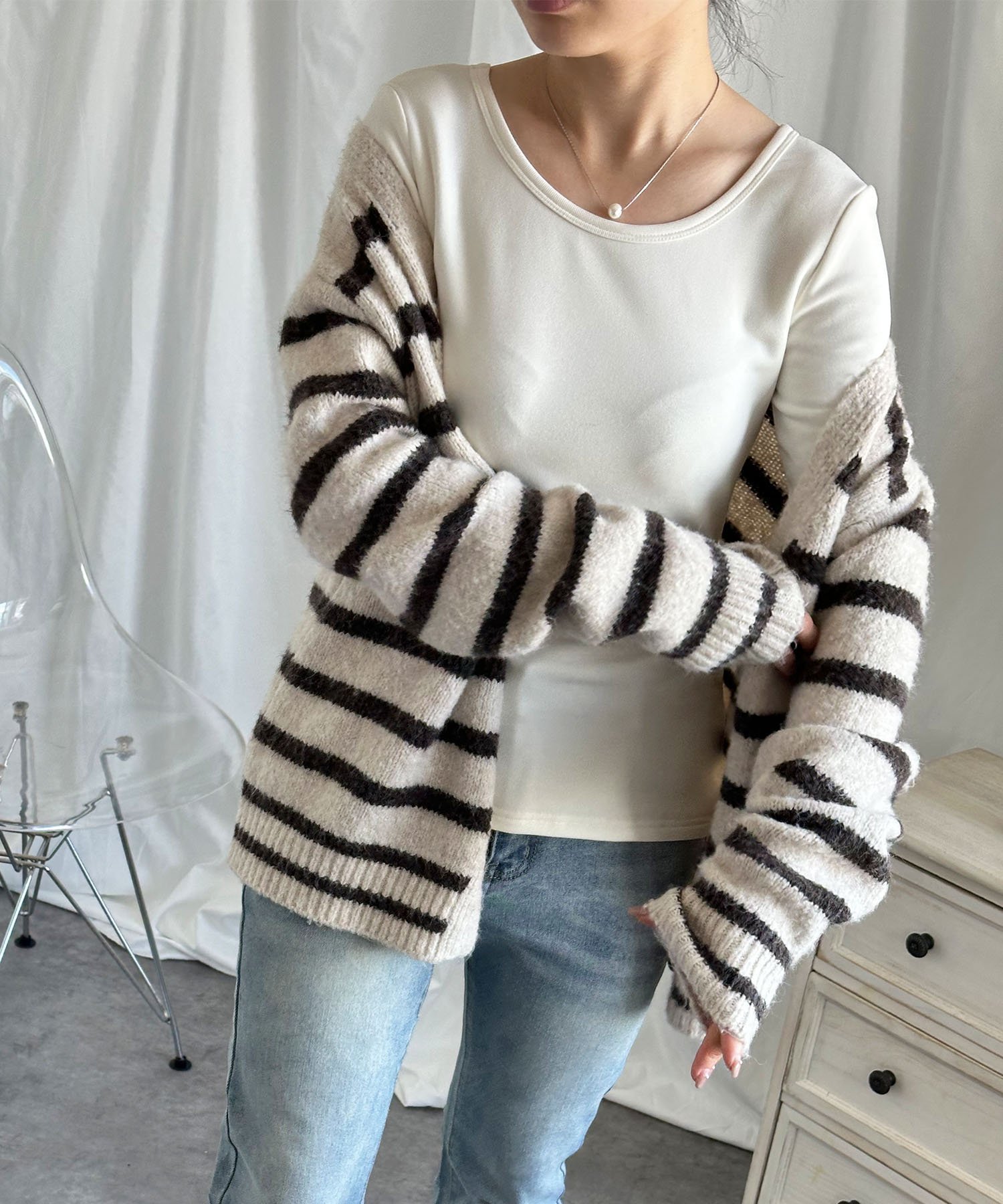 【アイモハ/aimoha】のaimoha/2WAY裏ボアインナートップス インテリア・キッズ・メンズ・レディースファッション・服の通販 founy(ファニー) ファッション Fashion レディースファッション Fashion for Women トップス・カットソー Cut & Sew Tops おすすめ Recommended / Our Picks インナー Innerwear フィット Fit, Slim Fit ホワイト|ID: prp329100004757041 ipo3291000000034465235