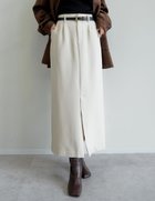 【リエディ/Re:EDIT】の微起毛ツイルタイトスカート アイボリー|ID: prp329100004757069 ipo3291000000034608706