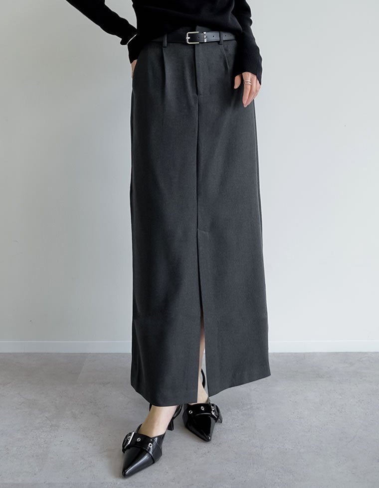 【リエディ/Re:EDIT】の微起毛ツイルタイトスカート インテリア・キッズ・メンズ・レディースファッション・服の通販 founy(ファニー) 　ファッション　Fashion　レディースファッション　Fashion for Women　スカート　Skirts　コンパクト　Compact, Small Size　スリット　Slit, Slit Detail　タイトスカート　Pencil Skirt, Tight Skirt　ツイル　Twist, Twisted Detail　バランス　Balance, Style Balance　フロント　Front, Front Design　リブニット　Rib Knit, Ribbed Knit　ループ　Loop, Loop Knit　A/W・秋冬　Autumn/Winter　おすすめ　Recommended / Our Picks　エレガント 上品　Elegant　ビジネス 仕事 通勤　Business / Work / Commuting　チャコールグレー|ID: prp329100004757069 ipo3291000000034608707