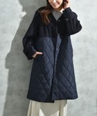 【インタープラネット/INTERPLANET】のシャギー*タフタキルトカラーレスコート 人気、トレンドファッション・服の通販 founy(ファニー) ファッション Fashion レディースファッション Fashion for Women アウター Coat / Outerwear Collection コート・ロングコート・ピーコート Long Coats, Peacoats & More キルティング Quilted, Quilting シンプル Simple, Minimal タートル Turtleneck, Turtle Collar パーカー Hoodie, Parka ベーシック Basic, Essential ロング Long, Long-Length 切替 Switching, Contrast Panel 軽量 Lightweight, Ultra Light thumbnail ネイビー|ID: prp329100004757085 ipo3291000000034453485