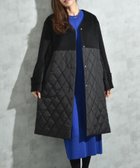 【インタープラネット/INTERPLANET】のシャギー*タフタキルトカラーレスコート 人気、トレンドファッション・服の通販 founy(ファニー) ファッション Fashion レディースファッション Fashion for Women アウター Coat / Outerwear Collection コート・ロングコート・ピーコート Long Coats, Peacoats & More キルティング Quilted, Quilting シンプル Simple, Minimal タートル Turtleneck, Turtle Collar パーカー Hoodie, Parka ベーシック Basic, Essential ロング Long, Long-Length 切替 Switching, Contrast Panel 軽量 Lightweight, Ultra Light thumbnail ブラック|ID: prp329100004757085 ipo3291000000034453486