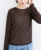 【ルクールブラン/le.coeur blanc】のシアーラメフロッキードットプルオーバー ブラウン柄|ID: prp329100004757087 ipo3291000000034546401