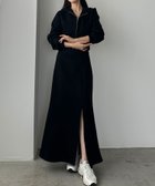 【ジュノア/JUNOAH】のLouere 裏起毛スウェットショートパーカー+スリットマーメイドスカートSET ブラック|ID: prp329100004757088 ipo3291000000034486828