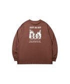 【アイモハ/aimoha】のS more/ジャストゴーアウトロングスリーブTシャツ 人気、トレンドファッション・服の通販 founy(ファニー) ファッション Fashion レディースファッション Fashion for Women トップス・カットソー Cut & Sew Tops シャツ・ブラウス・オフィスカジュアル Elegant Blouses & Button-Ups ロングTシャツ・Tシャツ Longline T-Shirts & Tees グラフィック Graphic, Graphic Design シンプル Simple, Minimal スリーブ Sleeve, Long Sleeve / Short Sleeve フロント Front, Front Design プリント Print, Printed Pattern ロング Long, Long-Length thumbnail ブラウン|ID: prp329100004757093 ipo3291000000034413604