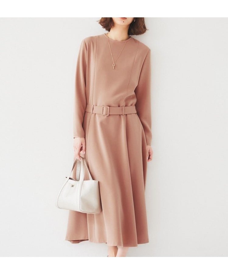 【アンタイトル/UNTITLED】のローウエストフレアワンピース 人気、トレンドファッション・服の通販 founy(ファニー) 　ファッション　Fashion　レディースファッション　Fashion for Women　ワンピース　Dresses　エレガント 上品　Elegant　シンプル　Simple, Minimal　ストレッチ　Stretch, Stretchy Fabric　スマート　Smart, Elegant　ダブル　Double, Double-Breasted　ドレープ　Drape, Draping Fabric　フレア　Flare, Flared　ポケット　Pocket, Pocket Detail　 other-1|ID: prp329100004757156 ipo3291000000034414060