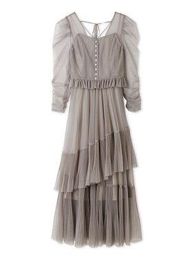 【スナイデル/SNIDEL】のSustainableティアードチュールドレス 人気、トレンドファッション・服の通販 founy(ファニー) ファッション Fashion レディースファッション Fashion for Women ワンピース Dresses フォーマル・パーティードレス・結婚式用ドレス Elegant & Casual Dresses イエロー Yellow インナー Innerwear ウェーブ Wavy Pattern エレガント 上品 Elegant ギャザー Gathered, Ruffled シアー Sheer, See-Through シャーリング Shirring, Ruched ショルダー Shoulder, Shoulder Strap ジャケット Jacket, Outerwear センター Center, Center Line ドッキング Docking, Mixed Material フィット Fit, Slim Fit フリル Frill, Ruffle おすすめ Recommended / Our Picks ホリデーシーズン Holiday Season |ID:prp329100004757164