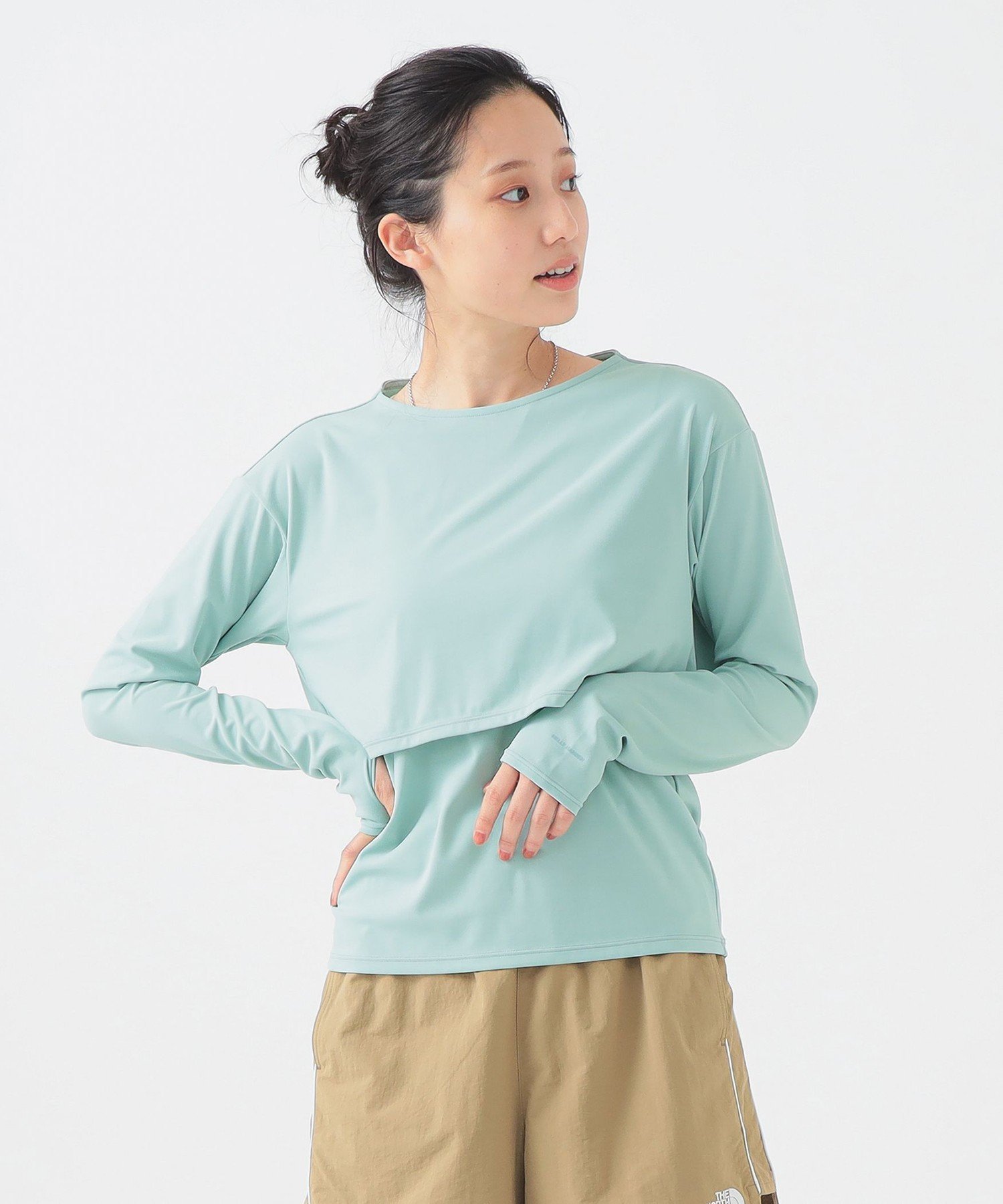 【ビーミングライフストアバイビームス/B:MING LIFE STORE by BEAMS】の【10/30新規値下げ】【セットアイテム】HELLY HANSEN / シャルム ラッシュガード 3WAY トップス(S~M)(レディース) インテリア・キッズ・メンズ・レディースファッション・服の通販 founy(ファニー) 　ファッション　Fashion　レディースファッション　Fashion for Women　トップス・カットソー　Cut & Sew Tops　アンダー　Underwear Essentials　ショート　Short, Short Length　スリット　Slit, Slit Detail　タンク　Tank Top, Sleeveless Top　長袖　Long Sleeve, Full Sleeve　ミラノリブ　Milano Rib, Milano Stitch　再入荷　Restock / Back in Stock　おすすめ　Recommended / Our Picks　夏　Summer　ミスティグレー|ID: prp329100004757167 ipo3291000000034414110