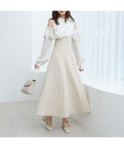 【マジェスティック レゴン/MAJESTIC LEGON】のウエストきゅっとフリルワンピース 人気、トレンドファッション・服の通販 founy(ファニー) ファッション Fashion レディースファッション Fashion for Women ワンピース Dresses インナー Innerwear カーディガン Cardigan, Knitwear とろみ Fluid, Flowy Fabric ダウン Down, Puffer トレンド Trend, Trending Now ドッキング Docking, Mixed Material フェミニン Feminine, Girly フリル Frill, Ruffle レース Lace, Lace Fabric 再入荷 Restock / Back in Stock thumbnail ベージュ|ID: prp329100004757184 ipo3291000000034414199