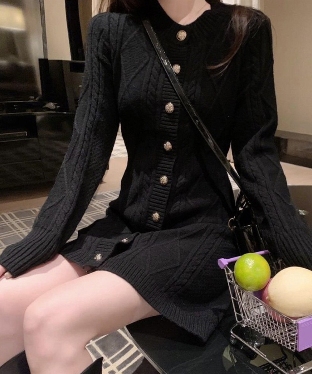 【ミニミニストア/miniministore】のケーブルニットワンピース ミニ きれいめ インテリア・キッズ・メンズ・レディースファッション・服の通販 founy(ファニー) ファッション Fashion レディースファッション Fashion for Women ワンピース Dresses ニットワンピース Knit Dresses アクリル Acrylic Material カーディガン Cardigan, Knitwear ショート Short, Short Length 長袖 Long Sleeve, Full Sleeve フィット Fit, Slim Fit フロント Front, Front Design ロング Long, Long-Length 冬 Winter / This Winter A/W・秋冬 Autumn/Winter おすすめ Recommended / Our Picks ブラック*ショート丈|ID: prp329100004757190 ipo3291000000034414227