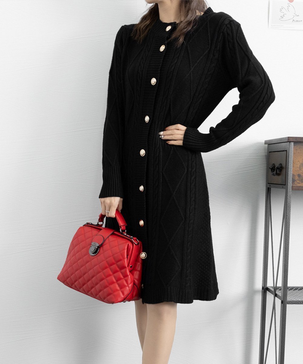 【ミニミニストア/miniministore】のケーブルニットワンピース ミニ きれいめ インテリア・キッズ・メンズ・レディースファッション・服の通販 founy(ファニー) ファッション Fashion レディースファッション Fashion for Women ワンピース Dresses ニットワンピース Knit Dresses アクリル Acrylic Material カーディガン Cardigan, Knitwear ショート Short, Short Length 長袖 Long Sleeve, Full Sleeve フィット Fit, Slim Fit フロント Front, Front Design ロング Long, Long-Length 冬 Winter / This Winter A/W・秋冬 Autumn/Winter おすすめ Recommended / Our Picks ブラック*ロング丈|ID: prp329100004757190 ipo3291000000034414228
