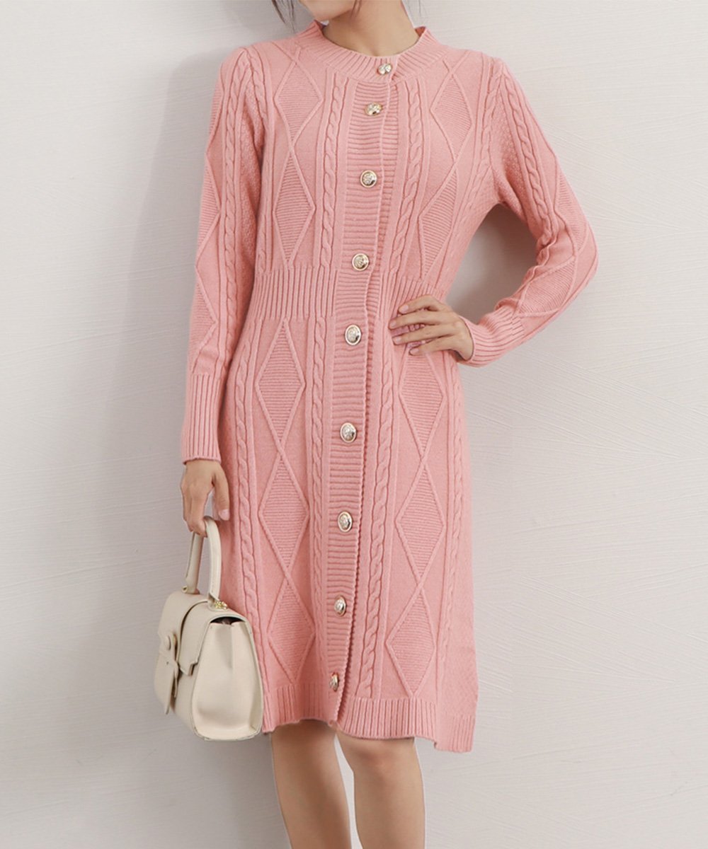 【ミニミニストア/miniministore】のケーブルニットワンピース ミニ きれいめ インテリア・キッズ・メンズ・レディースファッション・服の通販 founy(ファニー) ファッション Fashion レディースファッション Fashion for Women ワンピース Dresses ニットワンピース Knit Dresses アクリル Acrylic Material カーディガン Cardigan, Knitwear ショート Short, Short Length 長袖 Long Sleeve, Full Sleeve フィット Fit, Slim Fit フロント Front, Front Design ロング Long, Long-Length 冬 Winter / This Winter A/W・秋冬 Autumn/Winter おすすめ Recommended / Our Picks ピンク*ロング丈|ID: prp329100004757190 ipo3291000000034414231