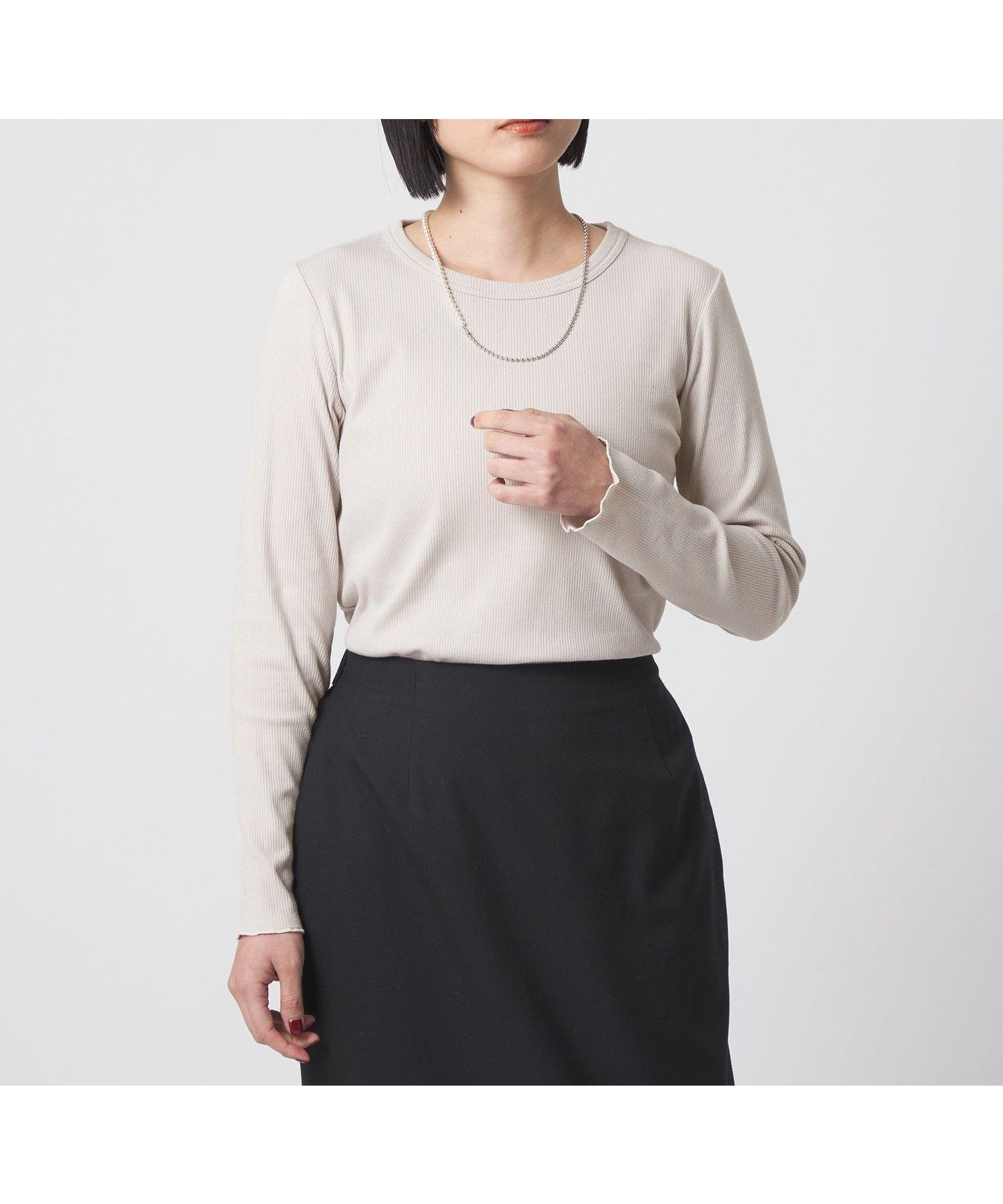 【ユナイテッドアローズ/UNITED ARROWS】のリブメロー クルーネックTシャツ A DAY IN THE LIFE 人気、トレンドファッション・服の通販 founy(ファニー)  ファッション Fashion レディースファッション Fashion for Women トップス・カットソー Cut & Sew Tops シャツ・ブラウス・オフィスカジュアル Elegant Blouses & Button-Ups ロングTシャツ・Tシャツ Longline T-Shirts & Tees インナー Innerwear カットソー Cut and Sewn Top シンプル Simple, Minimal トレンド Trend, Trending Now 長袖 Long Sleeve, Full Sleeve ハイネック High Neck, Mock Neck バランス Balance, Style Balance フィット Fit, Slim Fit ロング Long, Long-Length アウトレット Outlet / Clearance おすすめ Recommended / Our Picks ビジネス 仕事 通勤 Business / Work / Commuting  other-1|ID: prp329100004757203 ipo3291000000034414289