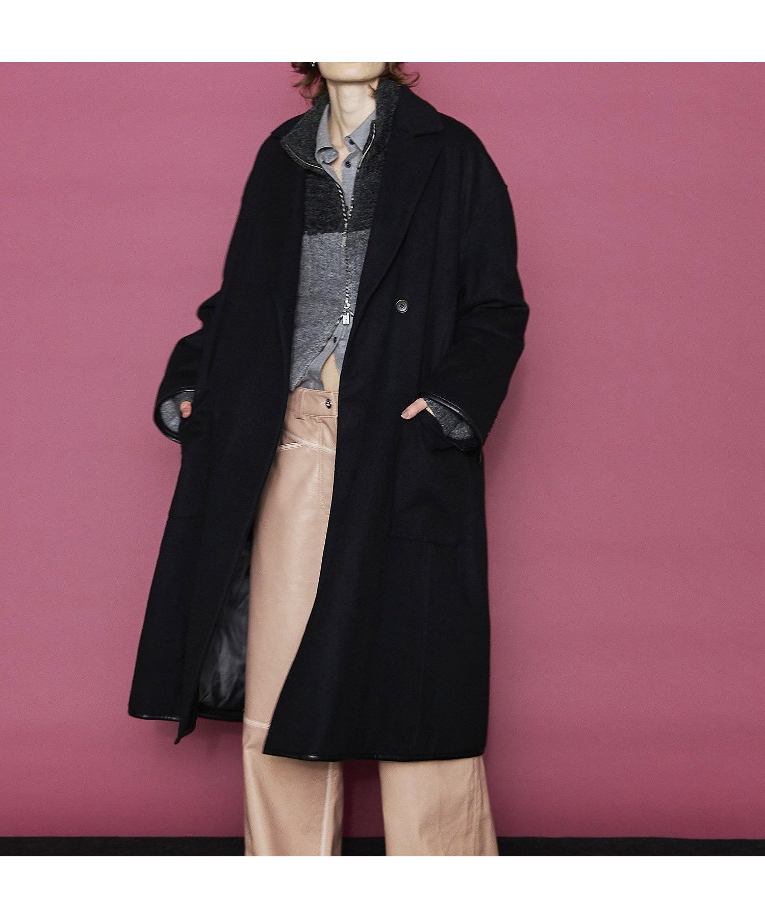 【メゾンスペシャル/MAISON SPECIAL】のCashmere Beaver Chester Coat インテリア・キッズ・メンズ・レディースファッション・服の通販 founy(ファニー) 　ファッション　Fashion　レディースファッション　Fashion for Women　アウター　Coat / Outerwear Collection　コート・ロングコート・ピーコート　Long Coats, Peacoats & More　ショルダー　Shoulder, Shoulder Strap　ダブル　Double, Double-Breasted　チェスターコート　Chester Coat, Long Coat　ドロップ　Drop Shoulder, Dropped Style　パイピング　Piping, Trim Design　ロング　Long, Long-Length　BLK|ID: prp329100004757226 ipo3291000000034528612