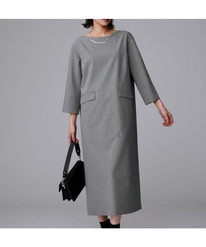 【アンタイトル/UNTITLED】の【洗える/ストレッチ素材/通勤】スーツライク ストライプワンピース インテリア・キッズ・メンズ・レディースファッション・服の通販 founy(ファニー) https://founy.com/ ファッション Fashion レディースファッション Fashion for Women ワンピース Dresses 洗える Machine Washable コンパクト Compact, Small Size シンプル Simple, Minimal ストライプ Stripe, Striped Pattern ストレッチ Stretch, Stretchy Fabric スマート Smart, Elegant フラップ Flap, Flap Pocket ポケット Pocket, Pocket Detail おすすめ Recommended / Our Picks エレガント 上品 Elegant ビジネス 仕事 通勤 Business / Work / Commuting |ID: prp329100004757228 ipo3291000000034414490