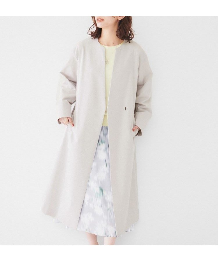 【アンタイトル/UNTITLED】の【撥水/春コート】コットンライク ストレッチコート 人気、トレンドファッション・服の通販 founy(ファニー) 　ファッション　Fashion　レディースファッション　Fashion for Women　アウター　Coat / Outerwear Collection　コート・ロングコート・ピーコート　Long Coats, Peacoats & More　おすすめ　Recommended / Our Picks　ストレッチ　Stretch, Stretchy Fabric　スマート　Smart, Elegant　フロント　Front, Front Design　ポケット　Pocket, Pocket Detail　春　Spring　軽量　Lightweight, Ultra Light　 other-1|ID: prp329100004757262 ipo3291000000034415029