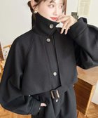 【モーメントプラス/moment+ / MEN】のライトニットメルトン2WAYアレンジカラーロングコート ブラック|ID: prp329100004757295 ipo3291000000034789400