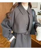 【モーメントプラス/moment+ / MEN】のライトニットメルトン2WAYアレンジカラーロングコート チャコールグレー|ID: prp329100004757295 ipo3291000000034789407