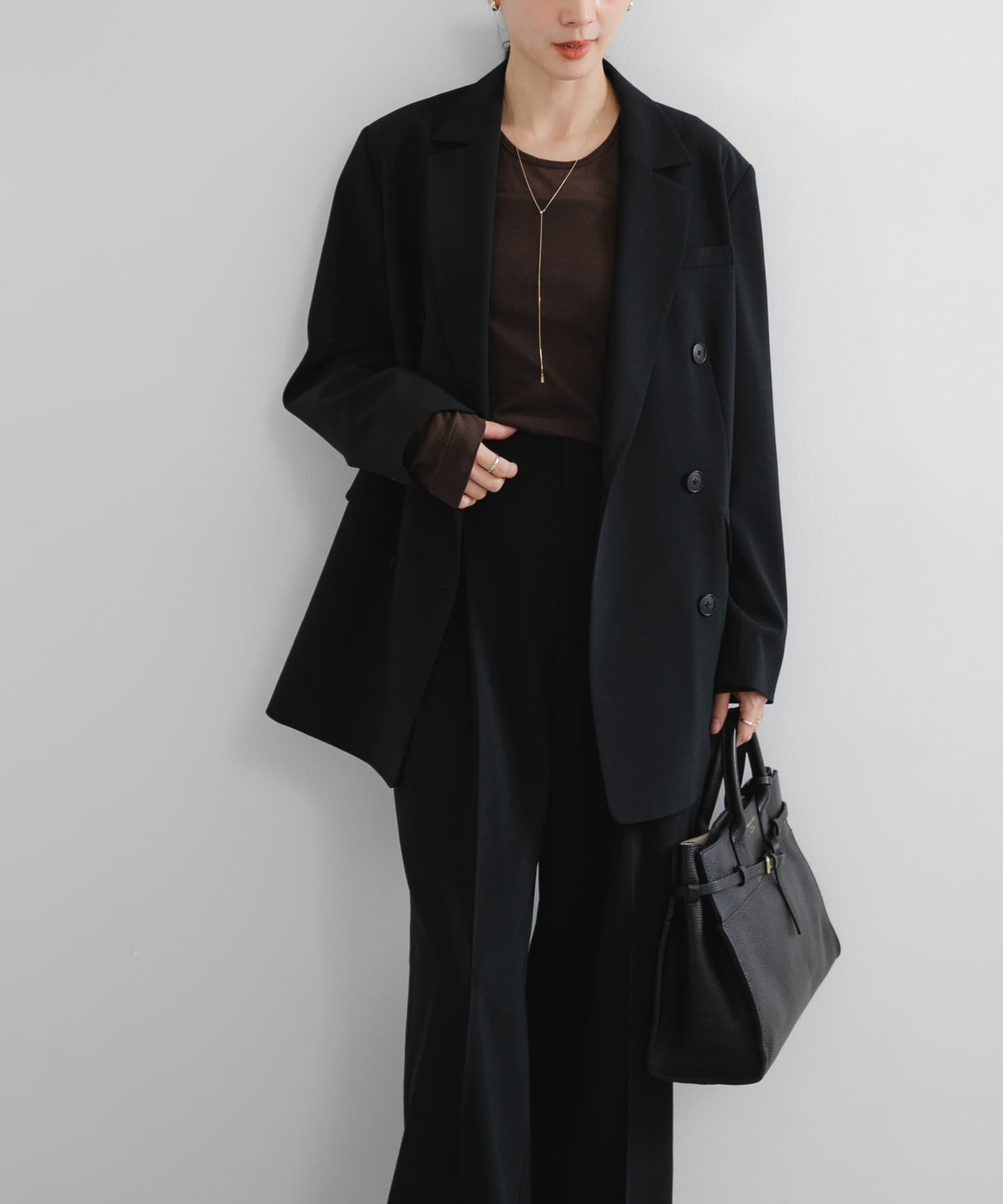 【アーバンリサーチ/URBAN RESEARCH】のウールブレンドテーラードジャケット インテリア・キッズ・メンズ・レディースファッション・服の通販 founy(ファニー) 　ファッション　Fashion　レディースファッション　Fashion for Women　アウター　Coat / Outerwear Collection　レディースジャケット・軽アウター　Jackets　テーラードジャケット / 通勤・きれいめスタイル　Tailored Jackets & Blazers　2025年　2025　2025-2026秋冬・A/W　Autumn/Winter 2025–26 AW25–26　冬　Winter / This Winter　おすすめ　Recommended / Our Picks　キュプラ　Cupro, Eco Fabric　ストール　Stole, Wrap　セットアップ　Set-Up, Coordinated Outfit　ダブル　Double, Double-Breasted　ブラウジング　Blouson Silhouette, Cinched Waist　ブローチ　Brooch, Pin Brooch　エレガント 上品　Elegant　A/W・秋冬　Autumn/Winter　BLACK|ID: prp329100004757314 ipo3291000000034497332