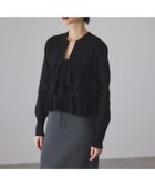 【アダム エ ロペ/ADAM ET ROPE'】の【サステナブル】フリルカーディガン ブラック(01)|ID: prp329100004757351 ipo3291000000034831551