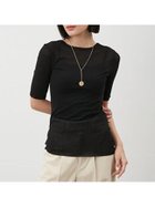 【ミラオーウェン/Mila Owen】のボートネック後ろあきハーフスリーブT 人気、トレンドファッション・服の通販 founy(ファニー) ファッション Fashion レディースファッション Fashion for Women インナー Innerwear 今秋 This Fall シアー Sheer, See-Through ストレッチ Stretch, Stretchy Fabric スマート Smart, Elegant スリーブ Sleeve, Long Sleeve / Short Sleeve トレンド Trend, Trending Now ハーフ Half, Half-Length フロント Front, Front Design ラウンド Round, Round Neck ロング Long, Long-Length thumbnail BLK[009]|ID: prp329100004757361 ipo3291000000034416244