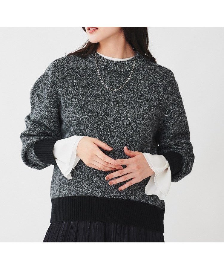 【アンタイトル/UNTITLED】のラムウールカシミヤ パフスリーブプルオーバーニット インテリア・キッズ・メンズ・レディースファッション・服の通販 founy(ファニー) ファッション Fashion レディースファッション Fashion for Women トップス・カットソー Cut & Sew Tops ニット Knit Tops & Sweaters カジュアルプルオーバー・ニットトップス Pullovers & Knit Tops / Casual Pullovers コンパクト Compact, Small Size シンプル Simple, Minimal スマート Smart, Elegant スリーブ Sleeve, Long Sleeve / Short Sleeve マニッシュ Mannish, Boyish ミックス Mix, Mixed Style ワイド Wide, Wide Fit おすすめ Recommended / Our Picks ブラック|ID: prp329100004757363 ipo3291000000034592906