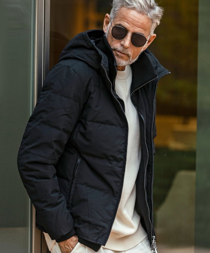 【シフォン/SHIFFON / MEN】の【直営店・WEB限定】 AKM Contemporary(エイケイエムコンテンポラリー)スタンドネックレイヤードダウンジャケット インテリア・キッズ・メンズ・レディースファッション・服の通販 founy(ファニー) https://founy.com/ ファッション Fashion メンズファッション Fashion for Men インナー Innerwear シンプル Simple, Minimal ジャケット Jacket, Outerwear スタンド Stand Collar, Upright Stand ストレッチ Stretch, Stretchy Fabric ダウン Down, Puffer デニム Denim, Jeans Material パターン Pattern, Design Print リアル Real, Realistic |ID: prp329100004757382 ipo3291000000036267329