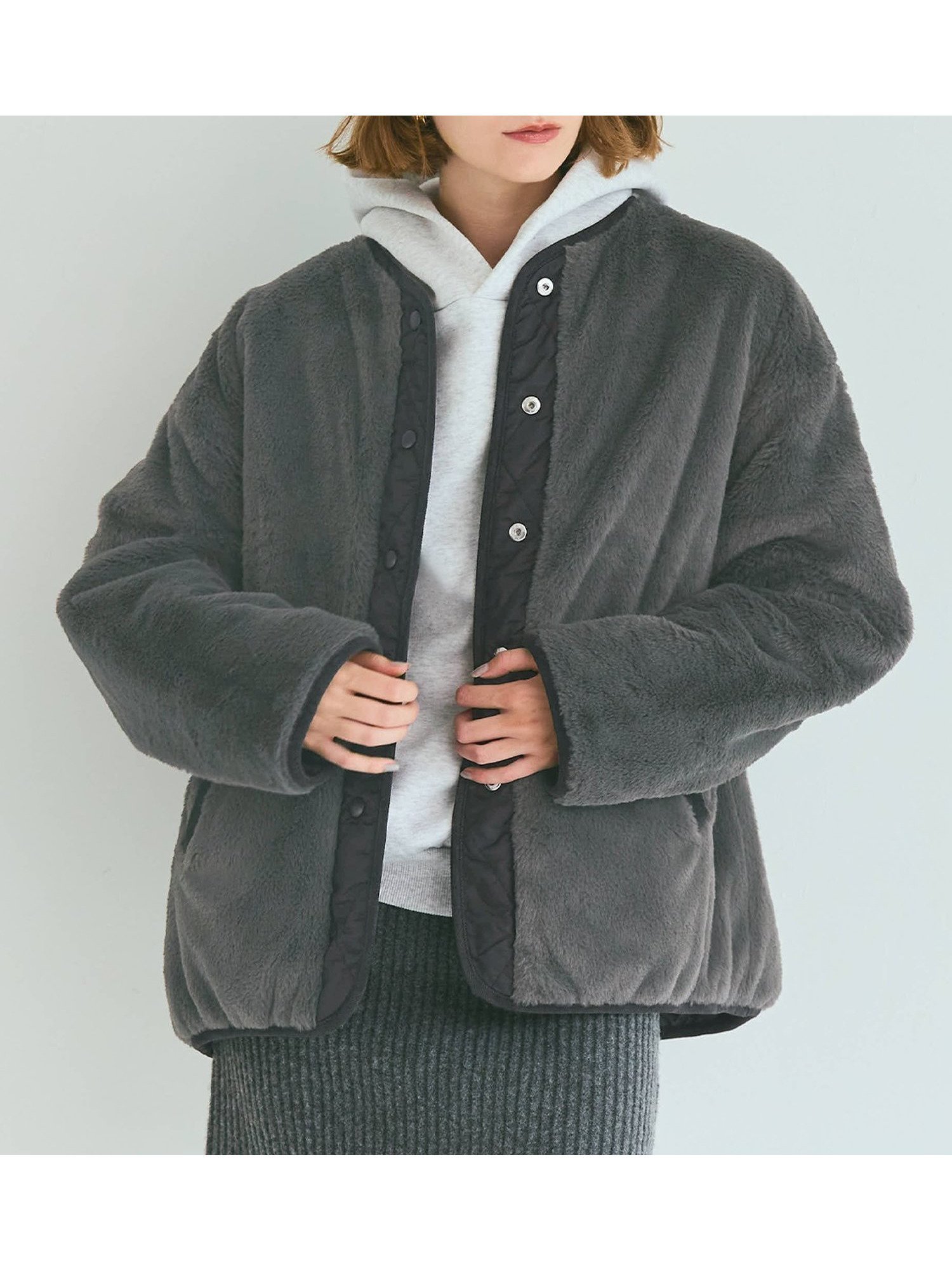 【コカ/COCA】のリバーシブルキルティングブルゾン インテリア・キッズ・メンズ・レディースファッション・服の通販 founy(ファニー) ファッション Fashion レディースファッション Fashion for Women アウター Coat / Outerwear Collection ブルゾンジャケット・スポーティアウター Blouson Jackets キルティング Quilted, Quilting キルト Quilt, Quilted Fabric ジャケット Jacket, Outerwear スウェット / スエット Sweatshirt, Sweatwear スラックス Slacks, Dress Pants タートル Turtleneck, Turtle Collar デニム Denim, Jeans Material トレンド Trend, Trending Now 長袖 Long Sleeve, Full Sleeve バランス Balance, Style Balance フォルム Silhouette, Form ブルゾン Blouson, Bomber Jacket ポケット Pocket, Pocket Detail 無地 Plain, Solid Color リバーシブル Reversible, Two-Sided 2025年 2025 2025-2026秋冬・A/W Autumn/Winter 2025–26 AW25–26 Charcoal|ID: prp329100004757393 ipo3291000000034416626