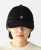 【シップス フォー ウィメン/SHIPS】の【WEB限定】SHIPS ワンポイント ロゴ 刺繍 コーデュロイ ボア オーバーフィット キャップ ブラック|ID: prp329100004757412 ipo3291000000034551619