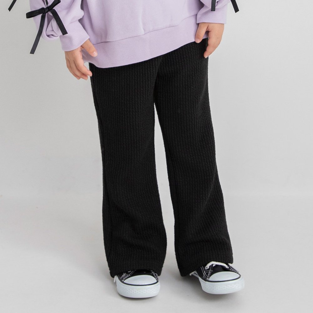 【ブランシェス/branshes / KIDS】の【WEB限定/DRC】リブニットフレアパンツ インテリア・キッズ・メンズ・レディースファッション・服の通販 founy(ファニー) 　ファッション　Fashion　キッズファッション　Fashion for Kids　ボトムス　Bottoms　秋　Autumn　ストレッチ　Stretch, Stretchy Fabric　フレア　Flare, Flared　ボーイズ　Boyish, Boy Style　ポケット　Pocket, Pocket Detail　冬　Winter / This Winter　プチプライス・低価格　Affordable / Budget Price　おすすめ　Recommended / Our Picks　ブラック|ID: prp329100004757460 ipo3291000000034612298