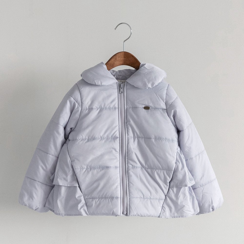 【ブランシェス/branshes / KIDS】の【マシンウォッシャブル】フリルアウター インテリア・キッズ・メンズ・レディースファッション・服の通販 founy(ファニー) 　ファッション　Fashion　キッズファッション　Fashion for Kids　アウター　Coat Outerwear /Kids　シンプル　Simple, Minimal　チェック　Check, Plaid, Tartan　フリル　Frill, Ruffle　プレート　Plate, Dish　ポケット　Pocket, Pocket Detail　無地　Plain, Solid Color　ラベンダー|ID: prp329100004757503 ipo3291000000034592393