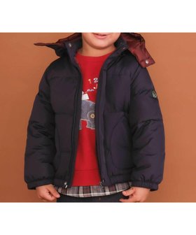 【ベベ オンライン ストア/BEBE ONLINE STORE / KIDS】のフード付き表裏配色ダウンコート(90~130cm) 人気、トレンドファッション・服の通販 founy(ファニー) ファッション Fashion キッズファッション Fashion for Kids 秋 Autumn スマート Smart, Elegant タフタ Taffeta, Structured Fabric ダウン Down, Puffer チェック Check, Plaid, Tartan フレンチ French, French Style ブロック Block, Solid Block Pattern 防寒 Cold Protection, Winter-Ready ミックス Mix, Mixed Style モチーフ Motif, Design Theme ループ Loop, Loop Knit A/W・秋冬 Autumn/Winter エレガント 上品 Elegant 2025年 2025 2025-2026秋冬・A/W Autumn/Winter 2025–26 AW25–26 |ID:prp329100004757515
