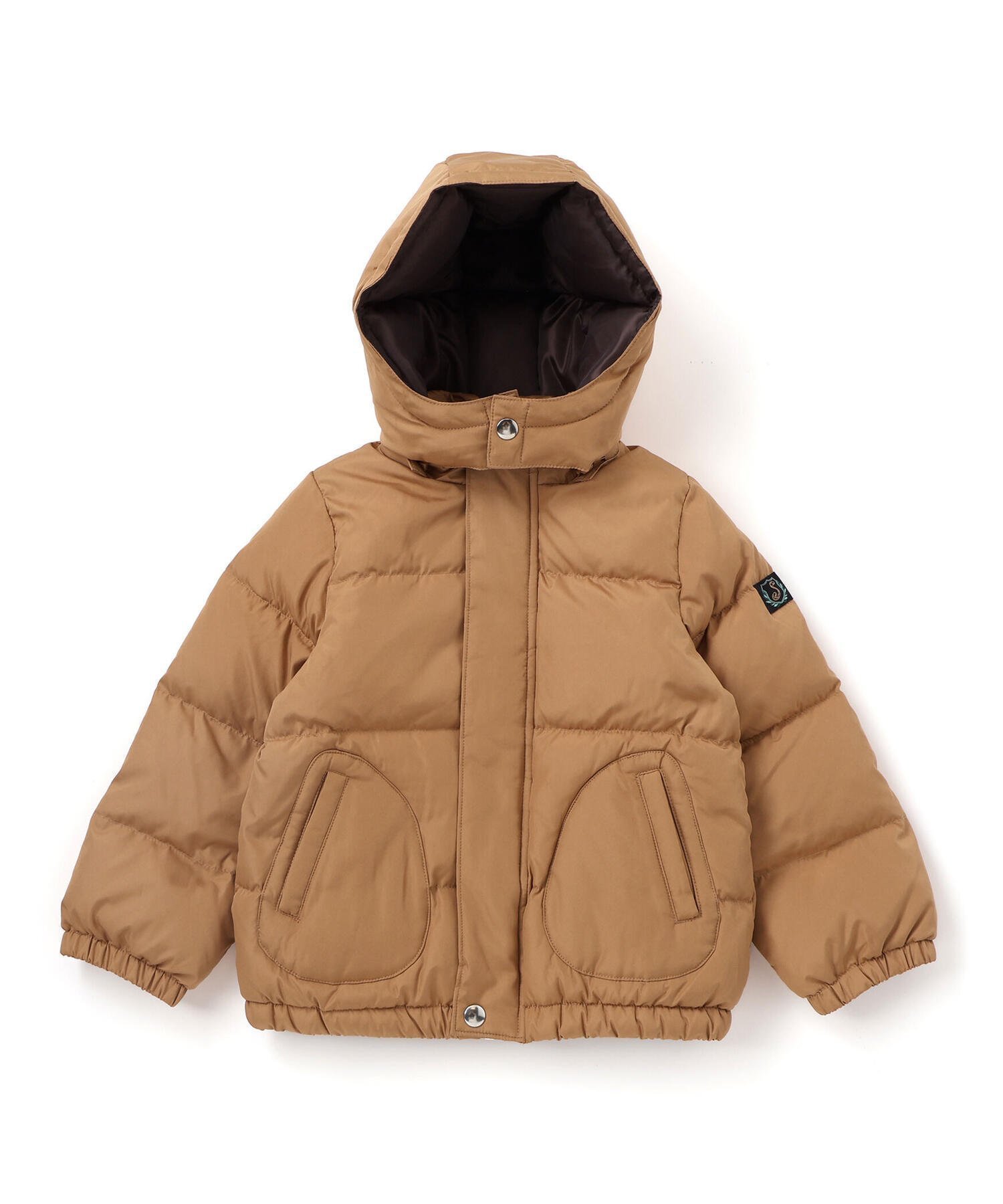 【ベベ オンライン ストア/BEBE ONLINE STORE / KIDS】のフード付き表裏配色ダウンコート(90~130cm) インテリア・キッズ・メンズ・レディースファッション・服の通販 founy(ファニー) ファッション Fashion キッズファッション Fashion for Kids 秋 Autumn スマート Smart, Elegant タフタ Taffeta, Structured Fabric ダウン Down, Puffer チェック Check, Plaid, Tartan フレンチ French, French Style ブロック Block, Solid Block Pattern 防寒 Cold Protection, Winter-Ready ミックス Mix, Mixed Style モチーフ Motif, Design Theme ループ Loop, Loop Knit A/W・秋冬 Autumn/Winter エレガント 上品 Elegant 2025年 2025 2025-2026秋冬・A/W Autumn/Winter 2025–26 AW25–26 キャメル×ダークブラウン|ID: prp329100004757515 ipo3291000000034418155