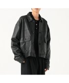 【ビームス/BEAMS / MEN】のワイドショートフィット シープレザー ジャケット BLACK|ID: prp329100004757540 ipo3291000000034418402