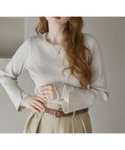 【バブ ブージュルード/Bab Bou Jeloud】の【着回し力抜群! 選べるネック】チュールレイヤードリブニット 人気、トレンドファッション・服の通販 founy(ファニー) ファッション Fashion レディースファッション Fashion for Women トップス・カットソー Cut & Sew Tops ニット Knit Tops & Sweaters インナー Innerwear ストレッチ Stretch, Stretchy Fabric スマート Smart, Elegant センター Center, Center Line チェック Check, Plaid, Tartan チュール Tulip, Tulip Motif ハイネック High Neck, Mock Neck フェミニン Feminine, Girly マーメイド Mermaid, Fishtail Silhouette 再入荷 Restock / Back in Stock おすすめ Recommended / Our Picks エレガント 上品 Elegant thumbnail A(ECRU-クルーネック)|ID: prp329100004758147 ipo3291000000034793896