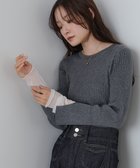 【バブ ブージュルード/Bab Bou Jeloud】の【着回し力抜群! 選べるネック】チュールレイヤードリブニット 人気、トレンドファッション・服の通販 founy(ファニー) ファッション Fashion レディースファッション Fashion for Women トップス・カットソー Cut & Sew Tops ニット Knit Tops & Sweaters インナー Innerwear ストレッチ Stretch, Stretchy Fabric スマート Smart, Elegant センター Center, Center Line チェック Check, Plaid, Tartan チュール Tulip, Tulip Motif ハイネック High Neck, Mock Neck フェミニン Feminine, Girly マーメイド Mermaid, Fishtail Silhouette 再入荷 Restock / Back in Stock おすすめ Recommended / Our Picks エレガント 上品 Elegant thumbnail B(GRAY-クルーネック)|ID: prp329100004758147 ipo3291000000034793898