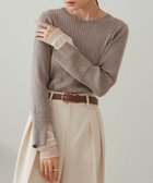 【バブ ブージュルード/Bab Bou Jeloud】の【着回し力抜群! 選べるネック】チュールレイヤードリブニット 人気、トレンドファッション・服の通販 founy(ファニー) ファッション Fashion レディースファッション Fashion for Women トップス・カットソー Cut & Sew Tops ニット Knit Tops & Sweaters インナー Innerwear ストレッチ Stretch, Stretchy Fabric スマート Smart, Elegant センター Center, Center Line チェック Check, Plaid, Tartan チュール Tulip, Tulip Motif ハイネック High Neck, Mock Neck フェミニン Feminine, Girly マーメイド Mermaid, Fishtail Silhouette 再入荷 Restock / Back in Stock おすすめ Recommended / Our Picks エレガント 上品 Elegant thumbnail D(TAUPE-クルーネック)|ID: prp329100004758147 ipo3291000000034793899