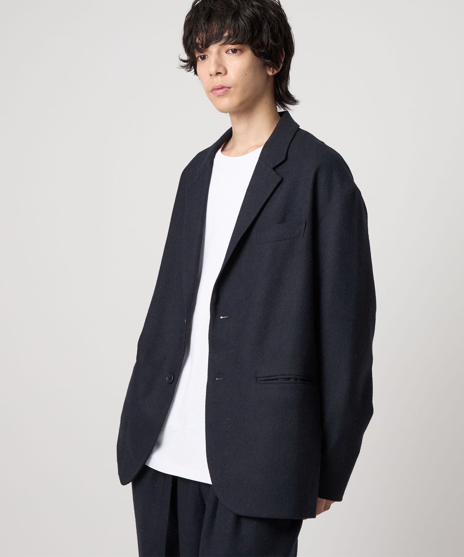 【シテン/CITEN】のCITEN ウールブレンドダディージャケット インテリア・キッズ・メンズ・レディースファッション・服の通販 founy(ファニー) 　ファッション　Fashion　レディースファッション　Fashion for Women　アウター　Coat / Outerwear Collection　レディースジャケット・軽アウター　Jackets　シンプル　Simple, Minimal　ジャケット　Jacket, Outerwear　バランス　Balance, Style Balance　フィット　Fit, Slim Fit　ミックス　Mix, Mixed Style　冬　Winter / This Winter　A/W・秋冬　Autumn/Winter　おすすめ　Recommended / Our Picks　NAVY|ID: prp329100004758153 ipo3291000000034608013