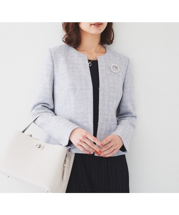 【アンタイトル/UNTITLED】の【通勤】ツイード ペプラムジャケット インテリア・キッズ・メンズ・レディースファッション・服の通販 founy(ファニー) ファッション Fashion レディースファッション Fashion for Women アウター Coat / Outerwear Collection レディースジャケット・軽アウター Jackets シンプル Simple, Minimal ジャケット Jacket, Outerwear スマート Smart, Elegant ツイード Twill, Twill Weave フレア Flare, Flared プリーツ Pleats, Pleated ペプラム Peplum, Flared Hem ポケット Pocket, Pocket Detail 無地 Plain, Solid Color おすすめ Recommended / Our Picks セレモニー Ceremony ビジネス 仕事 通勤 Business / Work / Commuting ブルー|ID: prp329100004758185 ipo3291000000034606977