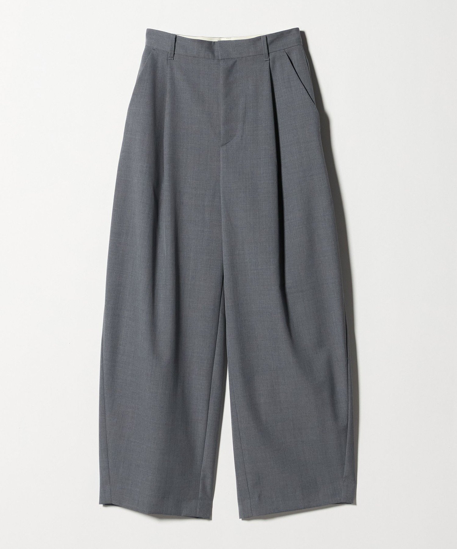 【ビューティ&ユース ユナイテッドアローズ/BEAUTY&YOUTH / UNITED ARROWS】の毛ポリエステル カーブパンツ ウォッシャブル インテリア・キッズ・メンズ・レディースファッション・服の通販 founy(ファニー) 　ファッション　Fashion　レディースファッション　Fashion for Women　パンツ　Pants & Trousers　ウォッシャブル　Machine Washable　コンパクト　Compact, Small Size　ジャケット　Jacket, Outerwear　ストライプ　Stripe, Striped Pattern　スラックス　Slacks, Dress Pants　トレンド　Trend, Trending Now　ドレープ　Drape, Draping Fabric　バランス　Balance, Style Balance　プリント　Print, Printed Pattern　マニッシュ　Mannish, Boyish　ミックス　Mix, Mixed Style　ワイド　Wide, Wide Fit　冬　Winter / This Winter　おすすめ　Recommended / Our Picks　LT.GRAY|ID: prp329100004758189 ipo3291000000034528301