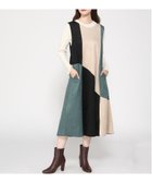 【インタープラネット/INTERPLANET】のスエードカラーブロックワンピース 人気、トレンドファッション・服の通販 founy(ファニー) ファッション Fashion レディースファッション Fashion for Women ワンピース Dresses ブロッキング Color Blocking, Panel Design エレガント 上品 Elegant thumbnail グリーン|ID: prp329100004758313 ipo3291000000034427600