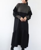 【スリーフォータイム/Three Four Time】のThree Four Time/膨れジャガード柄MIXニットワンピ 人気、トレンドファッション・服の通販 founy(ファニー) ファッション Fashion レディースファッション Fashion for Women ワンピース Dresses ニットワンピース Knit Dresses カットジャガード Cut Jacquard ギャザー Gathered, Ruffled 切替 Switching, Contrast Panel スマート Smart, Elegant ドッキング Docking, Mixed Material ポケット Pocket, Pocket Detail thumbnail ブラック|ID: prp329100004758315 ipo3291000000034589485