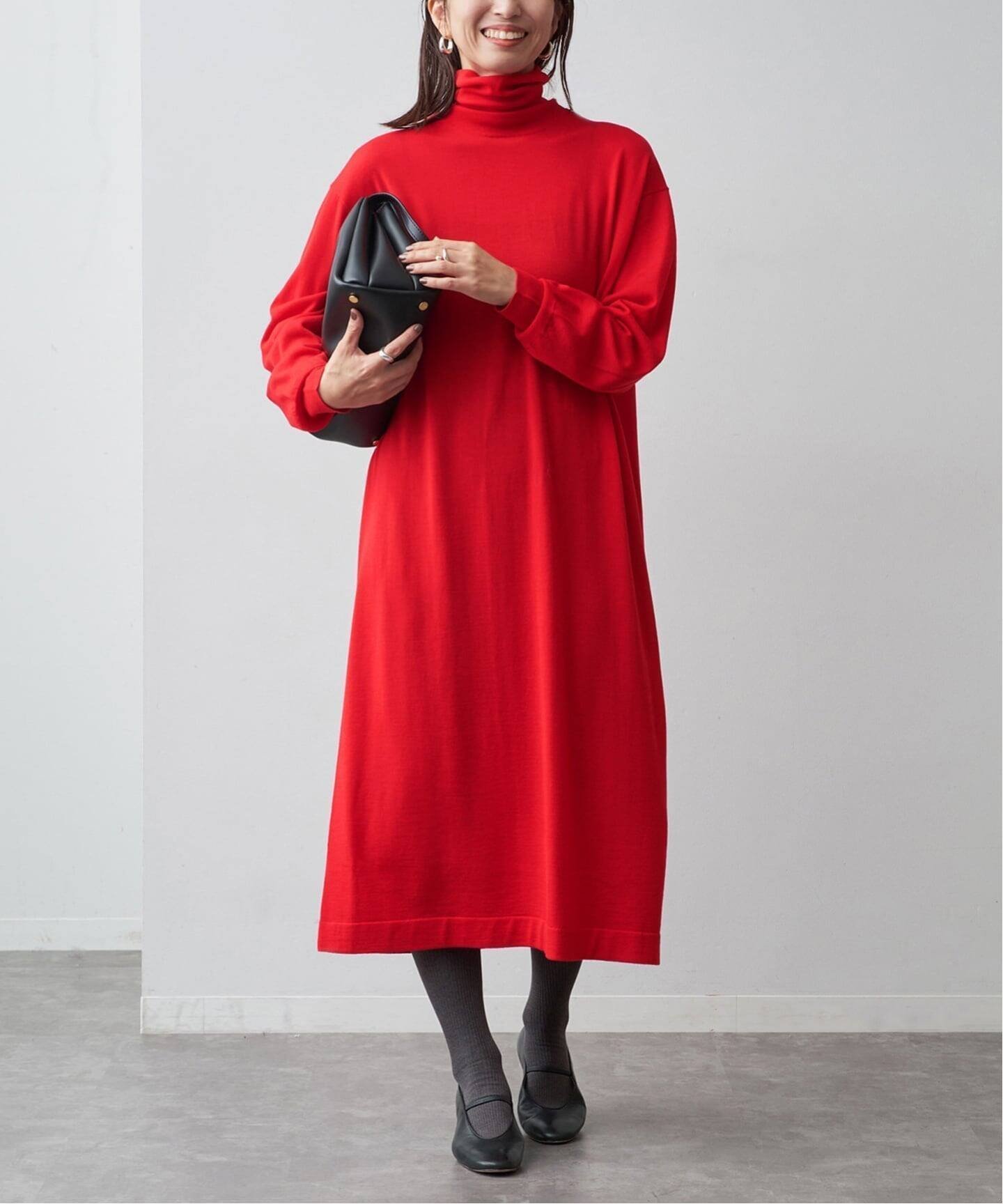 【ヴェルメイユ パー イエナ/VERMEIL par iena】の《追加 》GLOW wool knit ワンピース インテリア・キッズ・メンズ・レディースファッション・服の通販 founy(ファニー) 　ファッション　Fashion　レディースファッション　Fashion for Women　ワンピース　Dresses　アクセサリー　Fashion Accessories　エレガント 上品　Elegant　人気　Popular, Best Seller　フィット　Fit, Slim Fit　ブルゾン　Blouson, Bomber Jacket　冬　Winter / This Winter　2025年　2025　2025-2026秋冬・A/W　Autumn/Winter 2025–26 AW25–26　レッド|ID: prp329100004758322 ipo3291000000034589540