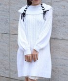 【アクシーズファム/axes femme】のレースアップニットチュニック 人気、トレンドファッション・服の通販 founy(ファニー) ファッション Fashion レディースファッション Fashion for Women トップス・カットソー Cut & Sew Tops ニット Knit Tops & Sweaters おすすめ Recommended / Our Picks インナー Innerwear タートル Turtleneck, Turtle Collar チュニック Tunic, Long Top バランス Balance, Style Balance フェミニン Feminine, Girly ベロア Velour, Soft Velvet リボン Ribbon, Bow レース Lace, Lace Fabric ロング Long, Long-Length thumbnail 白|ID: prp329100004758333 ipo3291000000034589617