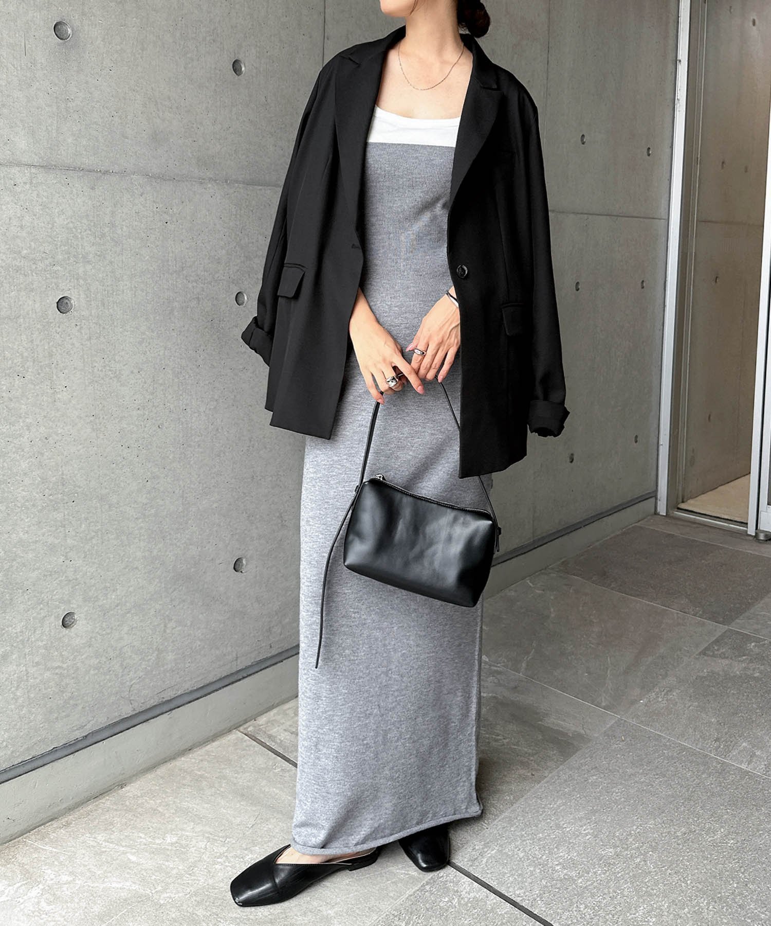 【アンドミー/andme】の2way ニット ロング ワンピース スカート Freesia フリージア インテリア・キッズ・メンズ・レディースファッション・服の通販 founy(ファニー) ファッション Fashion レディースファッション Fashion for Women スカート Skirts カーディガン Cardigan, Knitwear シンプル Simple, Minimal ジャケット Jacket, Outerwear なめらか Smooth, Silky Texture バランス Balance, Style Balance ロング Long, Long-Length 杢グレー|ID: prp329100004758335 ipo3291000000034589662