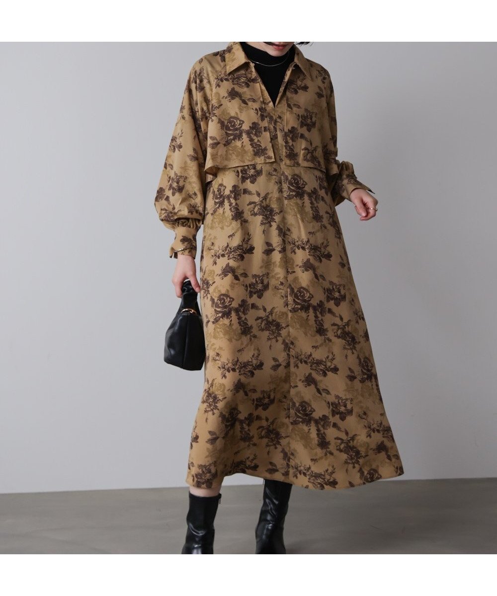 【バブ ブージュルード/Bab Bou Jeloud】のフロントフリル花柄ワンピース 人気、トレンドファッション・服の通販 founy(ファニー) ファッション Fashion レディースファッション Fashion for Women ワンピース Dresses バランス Balance, Style Balance フリル Frill, Ruffle フロント Front, Front Design プリント Print, Printed Pattern エレガント 上品 Elegant 再入荷 Restock / Back in Stock other-1|ID: prp329100004758358 ipo3291000000034427979