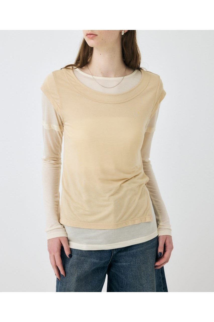 【マウジー/moussy】のPALETTE LAYER TEE インテリア・キッズ・メンズ・レディースファッション・服の通販 founy(ファニー) ファッション Fashion レディースファッション Fashion for Women おすすめ Recommended / Our Picks カットソー Cut and Sewn Top デニム Denim, Jeans Material ロング Long, Long-Length ワイド Wide, Wide Fit 人気 Popular, Best Seller 再入荷 Restock / Back in Stock O/WHT1|ID: prp329100004758365 ipo3291000000034653374